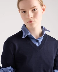 V-neck wool sweater