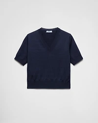 V-neck wool sweater