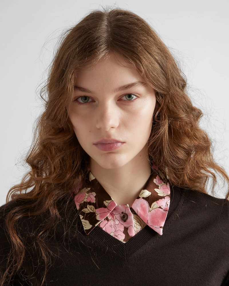 V-neck wool sweater