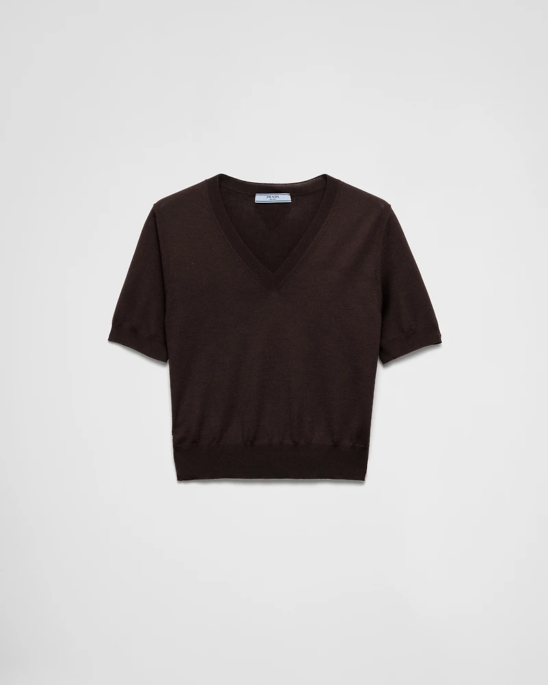 V-neck wool sweater