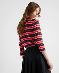 Silk boat neck sweater