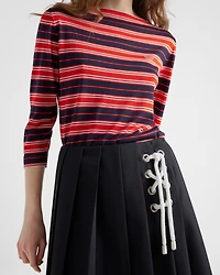 Silk boat neck sweater
