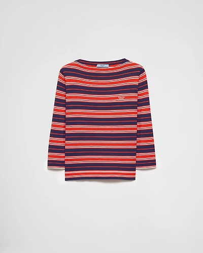 Silk boat neck sweater