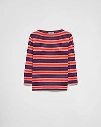 Silk boat neck sweater