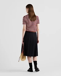 Cotton bouclé crew-neck sweater