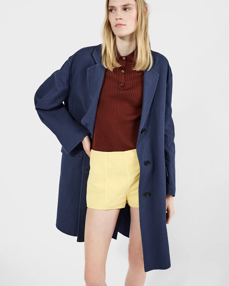 Cotton polo sweater