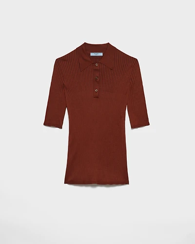Cotton polo sweater