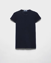 Short-sleeved cashmere sweater