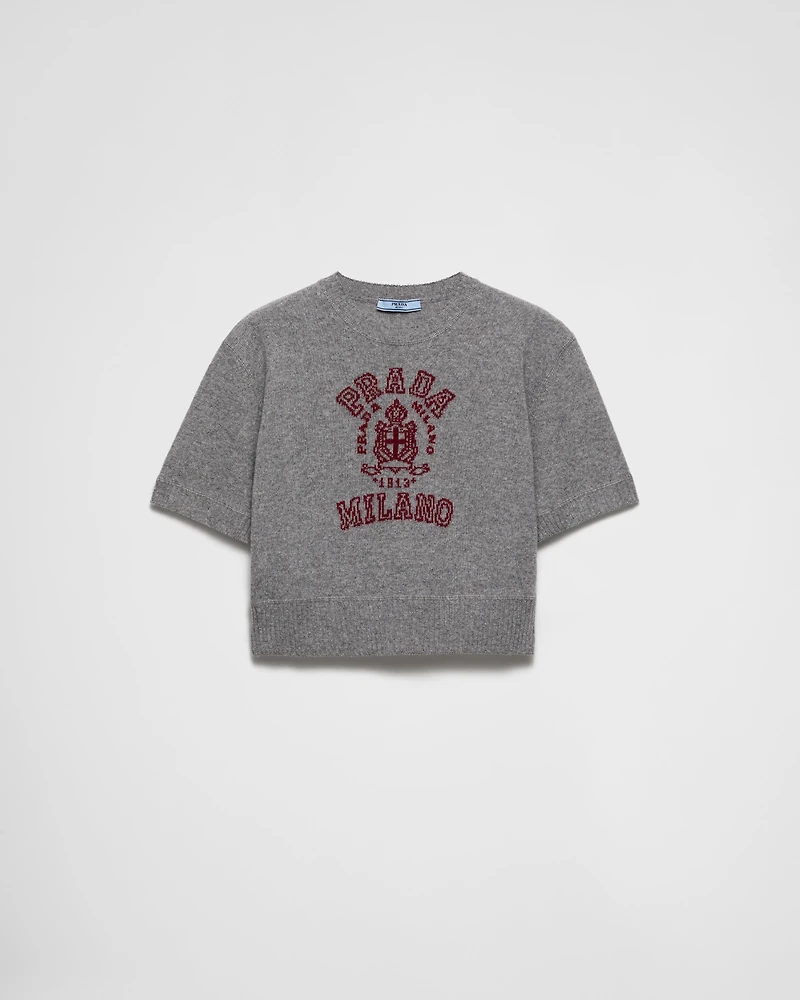 Wool and cashmere intarsia sweater
