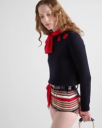 Cotton boat neck sweater