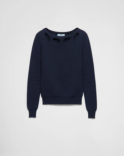 Cotton boat neck sweater