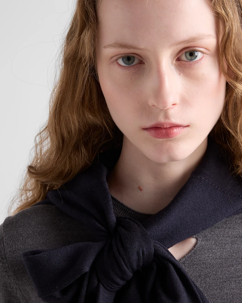 Wool V-neck sweater