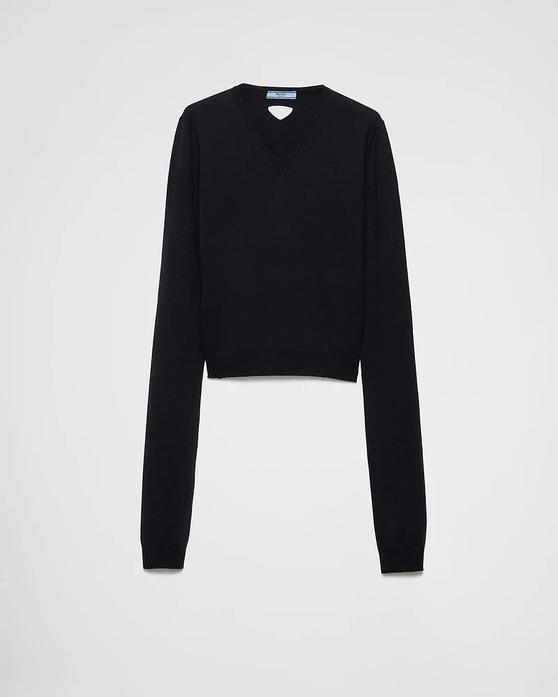 Wool V-neck sweater
