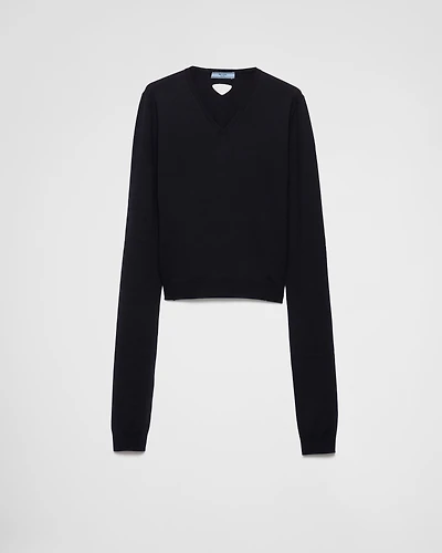 Wool V-neck sweater