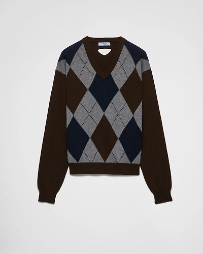 V-neck cashmere sweater