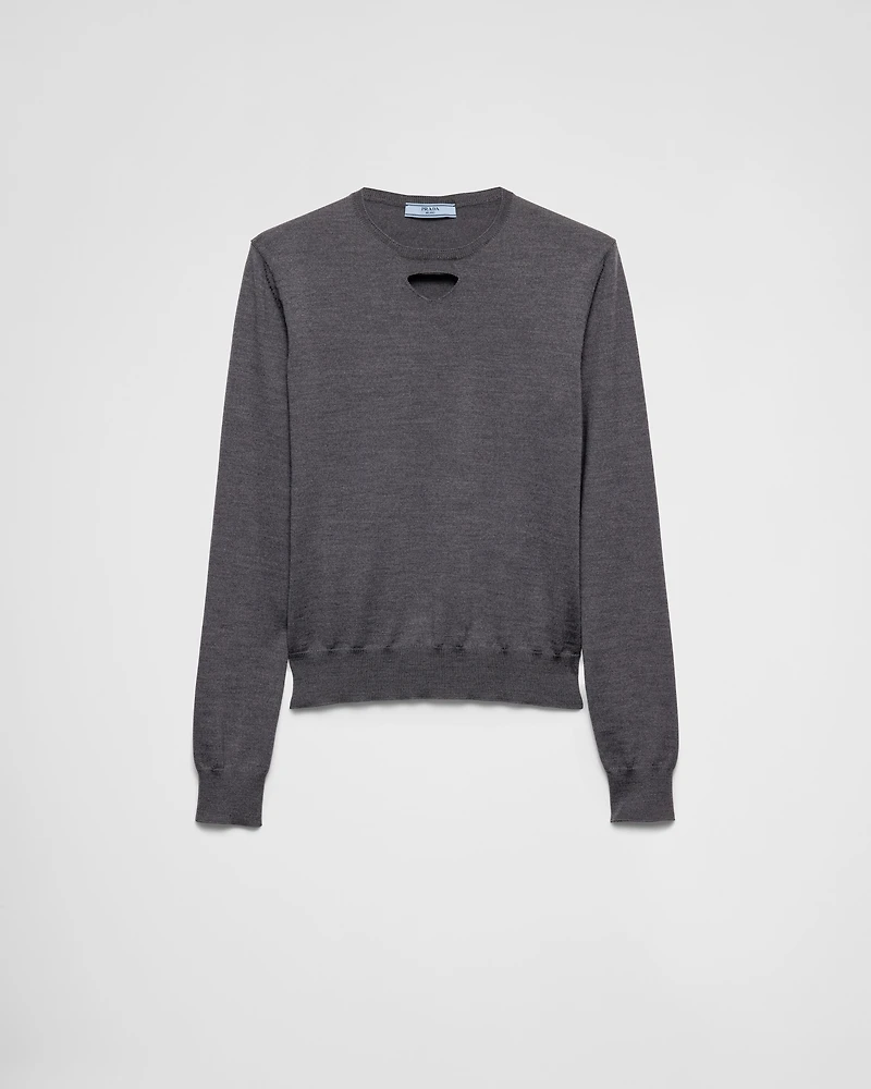 Wool crew-neck sweater