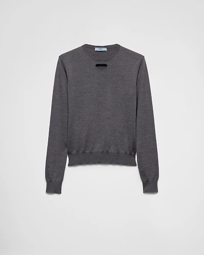 Wool crew-neck sweater
