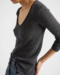 V-neck cashmere sweater