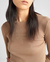 Superfine wool crew-neck sweater