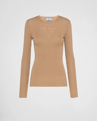 Superfine wool crew-neck sweater