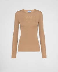 Superfine wool crew-neck sweater