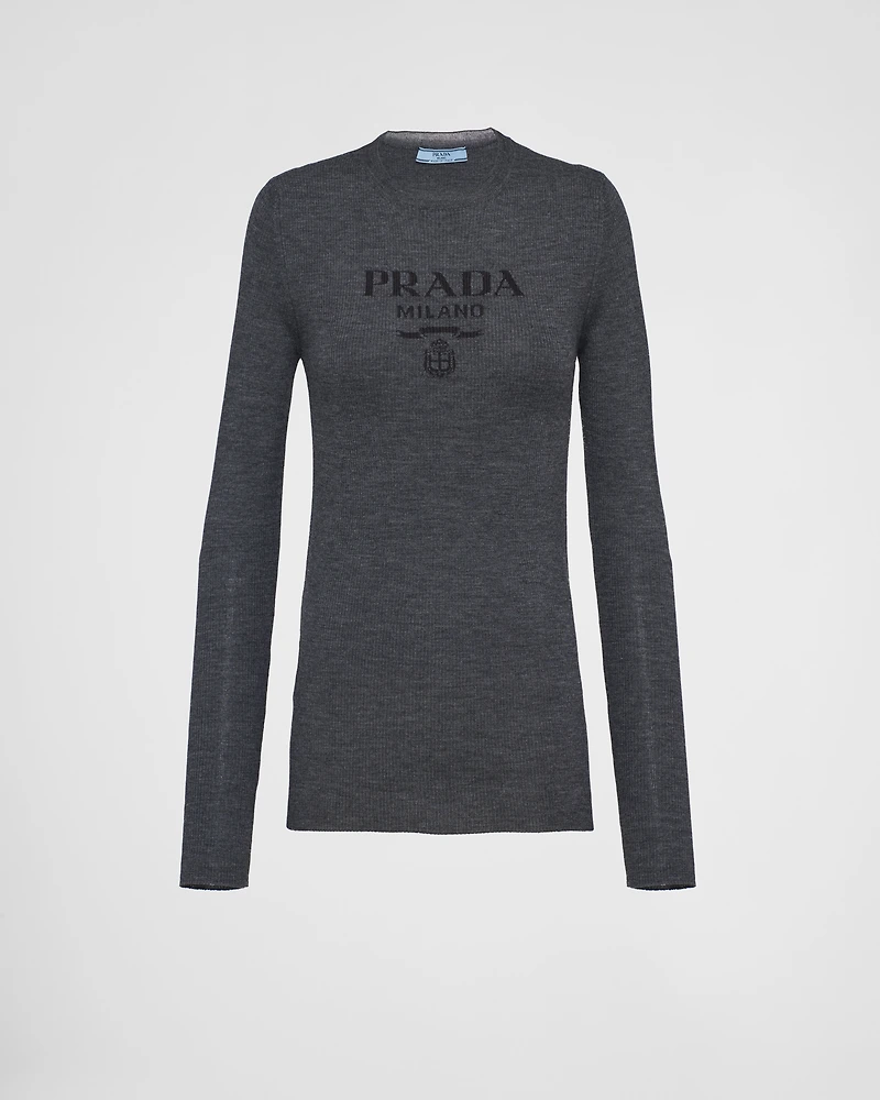 Superfine wool crew-neck sweater