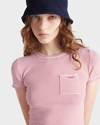 Striped crew-neck sweater