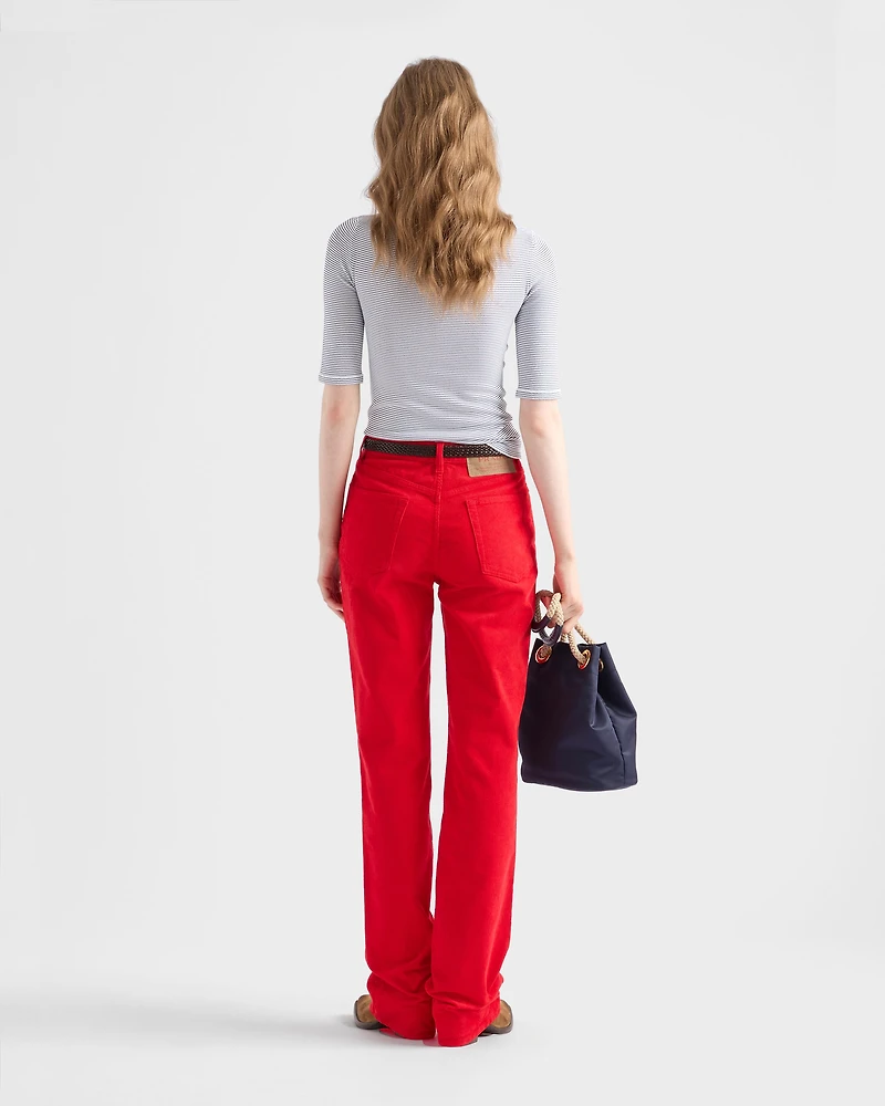 Viscose boat neck sweater