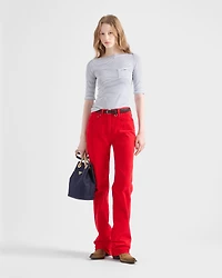 Viscose boat neck sweater