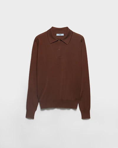 Cotton polo sweater