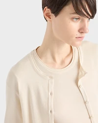 Silk and cotton crew-neck sweater