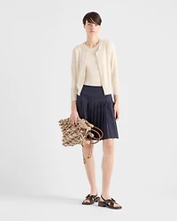 Silk and cotton crew-neck sweater