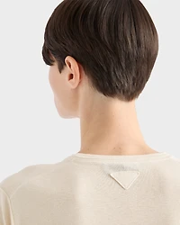 Silk and cotton crew-neck sweater