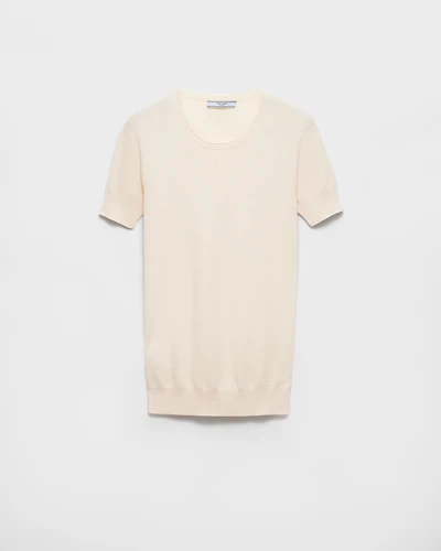 Silk and cotton crew-neck sweater