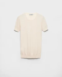 Silk and cotton crew-neck sweater