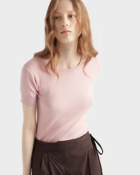 Silk and cotton crew-neck sweater