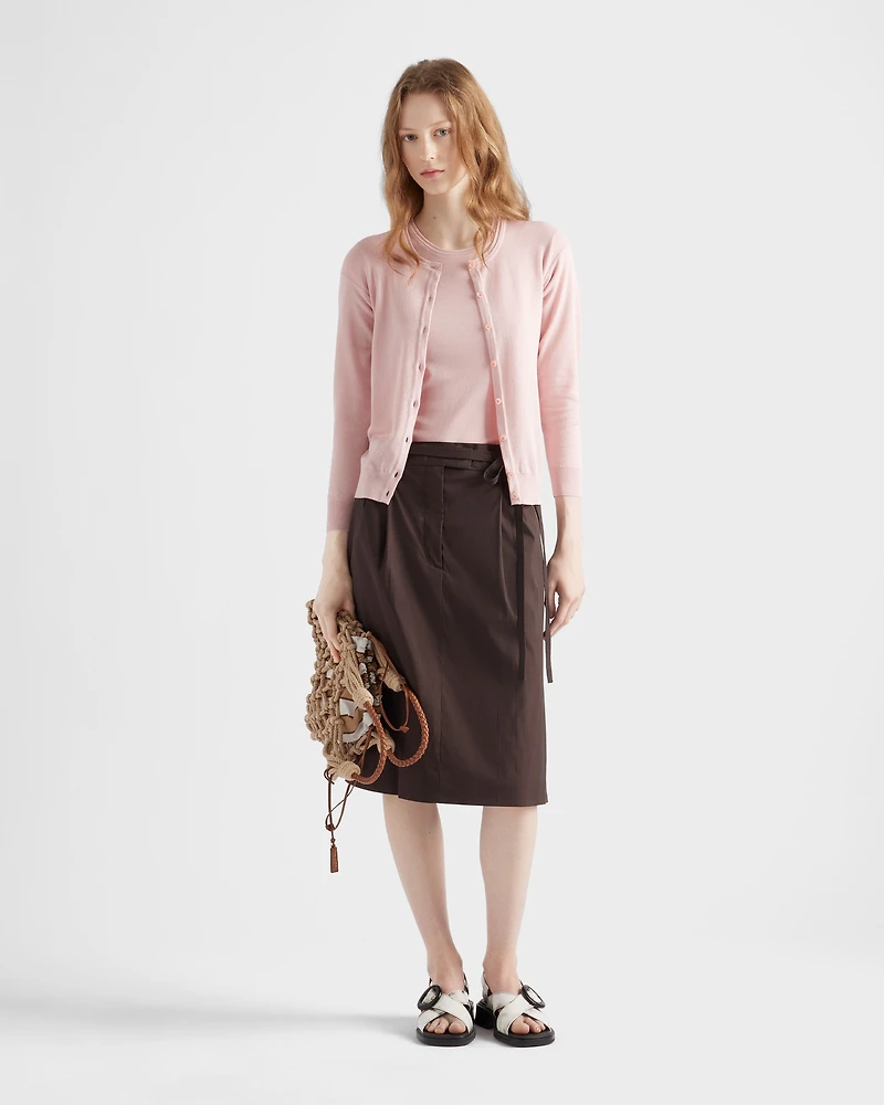 Silk and cotton crew-neck sweater