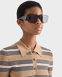 Striped cotton polo shirt