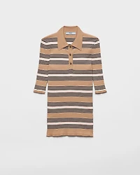 Striped cotton polo shirt