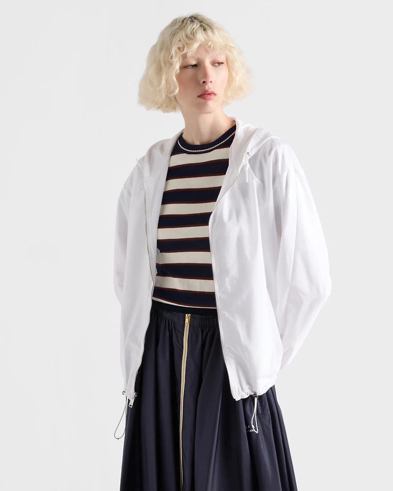 Striped crew-neck cotton sweater