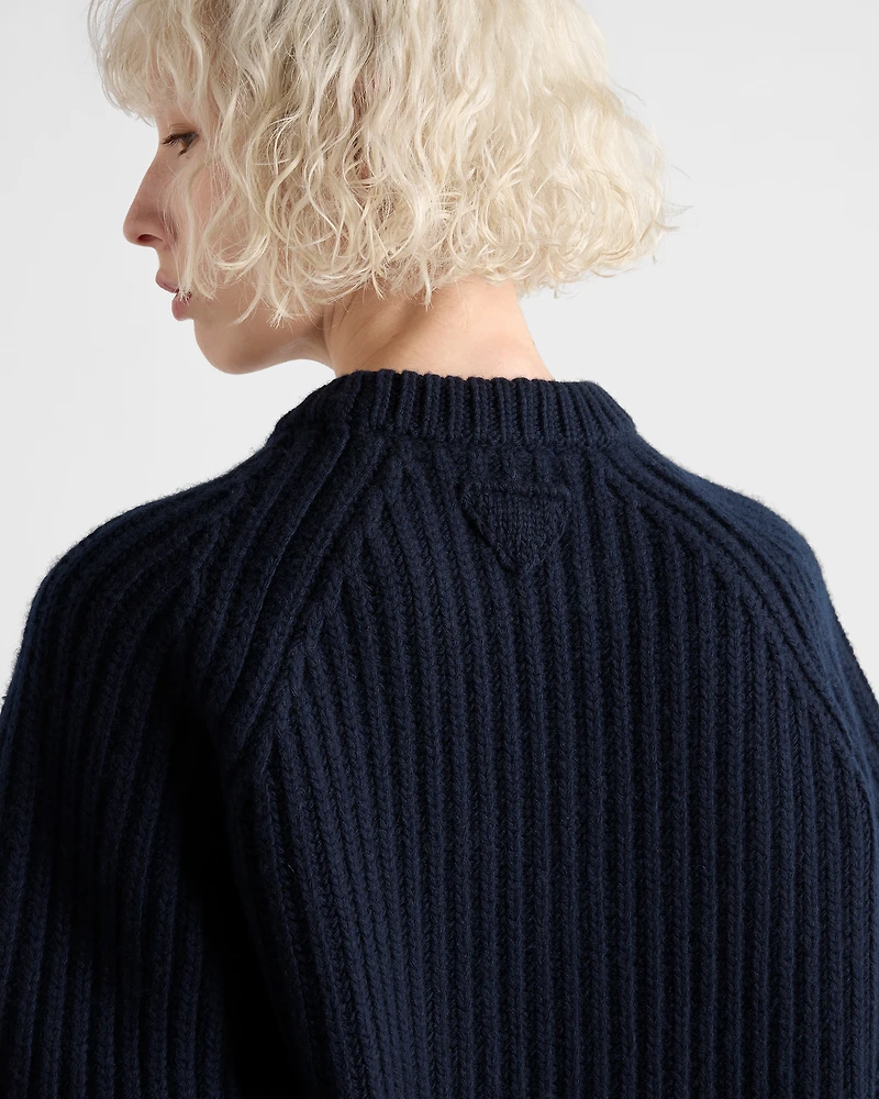 Wool and cashmere crew-neck sweater