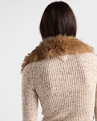 Wool and linen polo sweater