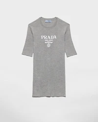 Silk crew-neck sweater with logo