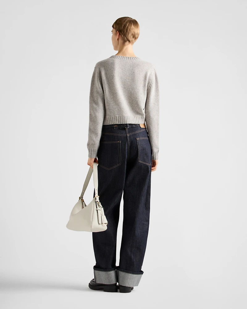 Wool and cashmere crew-neck sweater