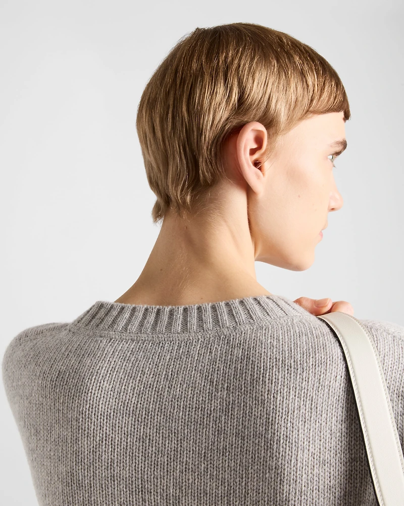 Wool and cashmere crew-neck sweater
