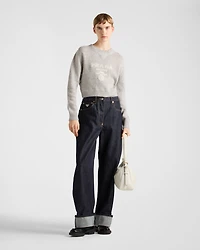 Wool and cashmere crew-neck sweater