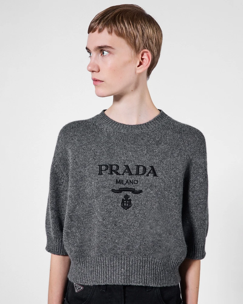 Wool and cashmere crew-neck sweater