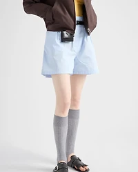 Cotton poplin shorts