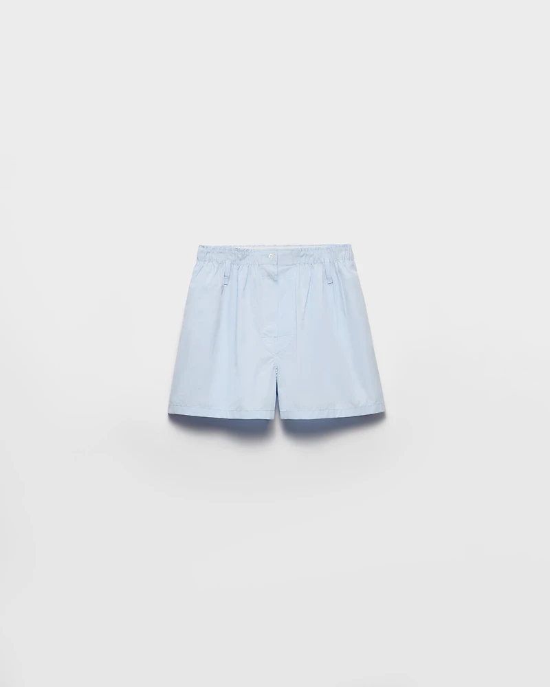 Cotton poplin shorts