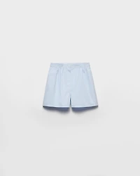 Cotton poplin shorts